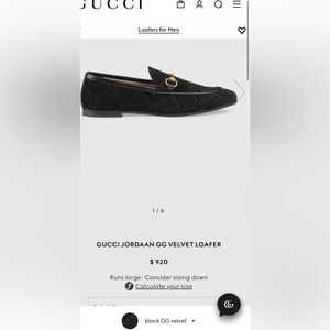 GUCCI JORDAAN GG VELVET LOAFER 10